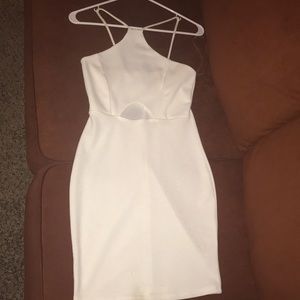 White cut out dress